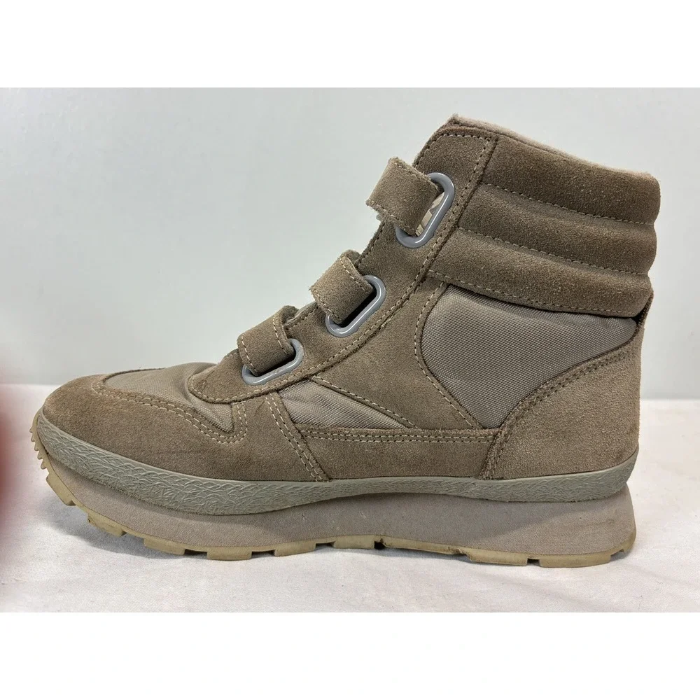 Vtg Women's L.L. Bean Sherpa Lined Boots High Top Shoes Sz 8 N Hook And Loop